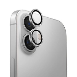 iPhone 16 Plus Ασημί Προστασία Κάμερας Silver Strass
