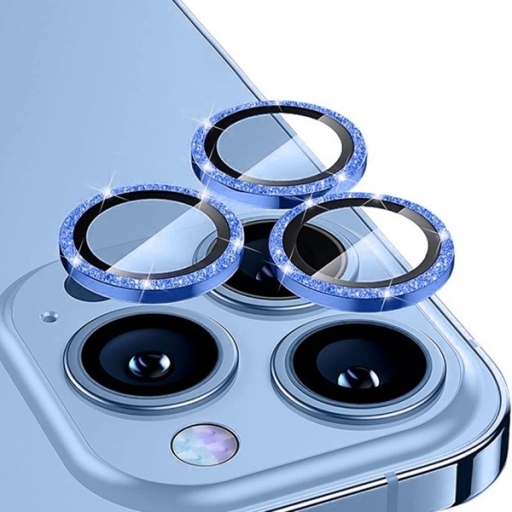iPhone 16 Pro Max Προστασία Κάμερας με Στρας - Blue