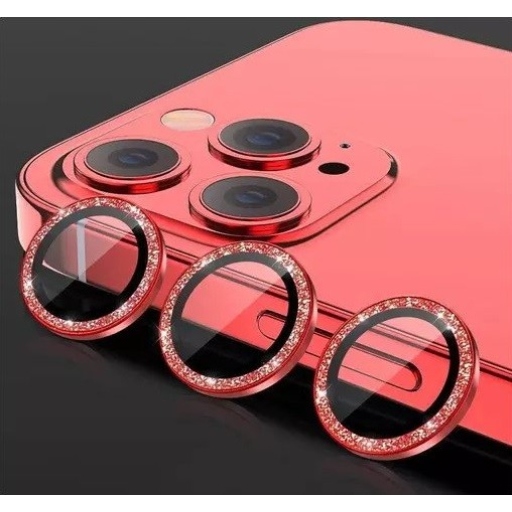 iPhone 16 Pro Max Προστασία Κάμερας με Στρας - Red