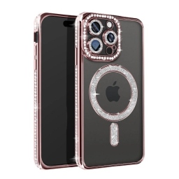 iPhone 16 Pro Max Θήκη Magsafe Glitter - Strass Rose