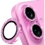 iPhone 16 Ροζ Προστασία Κάμερας Pink Glitter Lens