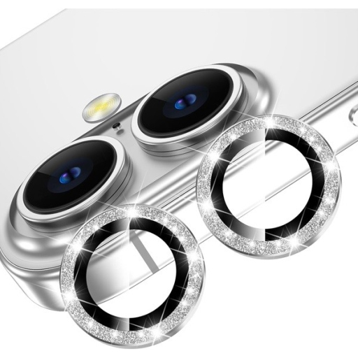 iPhone 16 Ασημί Προστασία Κάμερας Silver Glitter