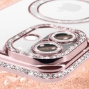 iPhone 16 Θήκη Magsafe Glitter - Strass Rose - Gold - Image 2