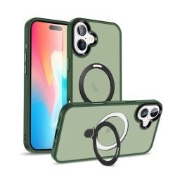 iPhone 16 Θήκη MagSafe Green - Back Case Ring Stand