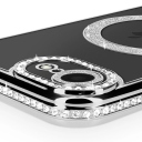iPhone 16e Ασημί Θήκη Magsafe Glitter - Strass Σιλικόνης - Image 2