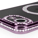 iPhone 16e Θήκη Magsafe Glitter - Strass Purple Σιλικόνης - Image 2
