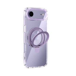 iPhone 17 Air Clear Case with Magnetic Ring & Kickstand – Lilac Touch