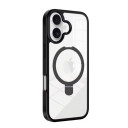 iPhone 17 Διάφανη Θήκη - MagSafe Ring Stand & Μαύρα Πλαίσια - Image 1