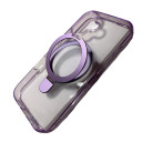 iPhone 17 Διάφανη Θήκη με Μαγνητικό Ring & Stand – Λιλά Λεπτομέρειες - Image 2
