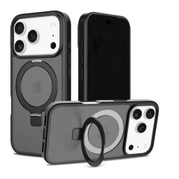 MagSafe Μαύρη Θήκη με Ring Stand για iPhone 17 Pro Max | Matte Προστασία