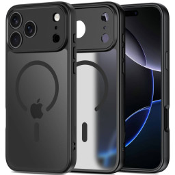 iPhone 17 Pro Max Ματ MagSafe Θήκη Μαύρη με Προστασία Κάμερών
