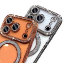 iPhone 17 Pro Max Πορτοκαλί Θήκη Glitter – Strass & MagSafe - Image 2