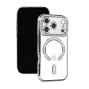 iPhone 17 Pro Max Θήκη Magsafe Glitter & Strass Ασημί - Image 1