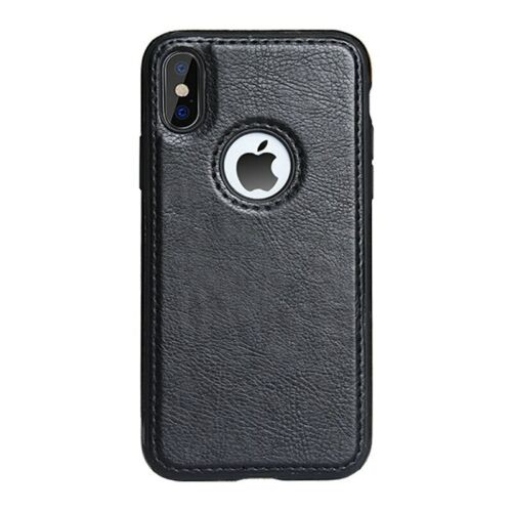 iPhone X-XS Θήκη Κινητού από Οικολογικό Δέρμα - Back Leather Case Black
