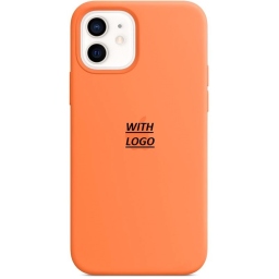 Θήκη Σιλικόνης iPhone 12 - Back Case Silicone Πορτοκαλί