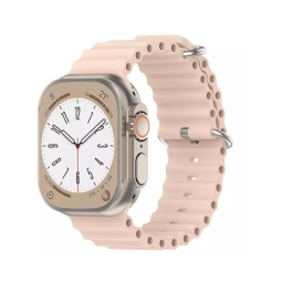 Λουράκι Apple Watch 42 - 44 - 45 - 49 mm Σιλικόνης Wave Pink