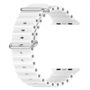 Λουράκι Apple Watch 42 - 44 - 45 - 49 mm Σιλικόνης Wave White - Image 2