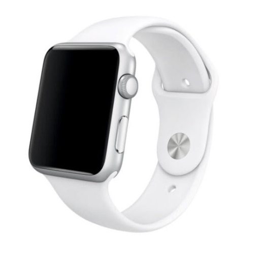 Λουράκι Apple Watch 42/44/45/49 mm Σιλικόνης Λευκό