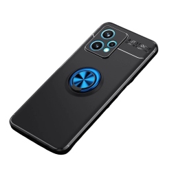 ΜΑΓΝΗΤΙΚΗ ΘΗΚΗ ΠΡΟΣΤΑΣΙΑΣ ΣΙΛΙΚΟΝΗΣ ΓΙΑ REALME C31 ΜΕ  ΔΑΧΤΥΛΙΔΙ ΚΑΙ ΠΡΟΣΤΑΣΙΑ ΚΑΜΕΡΑΣ - BACK COVER SILICON  RING HOLDER - ΜΑΥΡΗ - ΜΠΛΕ - OEM