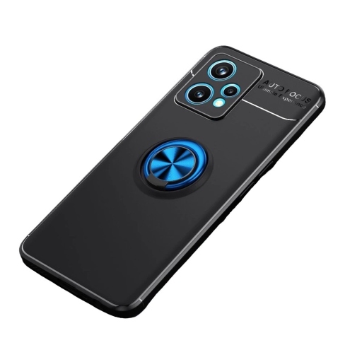 ΜΑΓΝΗΤΙΚΗ ΘΗΚΗ ΠΡΟΣΤΑΣΙΑΣ ΣΙΛΙΚΟΝΗΣ ΓΙΑ REALME C31 ΜΕ  ΔΑΧΤΥΛΙΔΙ ΚΑΙ ΠΡΟΣΤΑΣΙΑ ΚΑΜΕΡΑΣ - BACK COVER SILICON  RING HOLDER - ΜΑΥΡΗ - ΜΠΛΕ - OEM