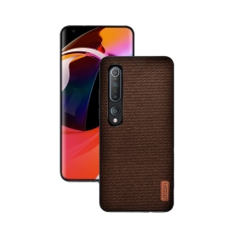 MOFI Fabric Back Cover for Xiaomi Mi 10 Pro - Business style - Brown