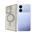 Poco C65 Θήκη Σιλικόνης Glitter & Strass - Silver - Image 1