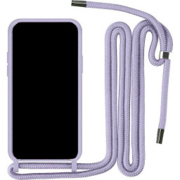 Xiaomi Poco X6 5G Θήκη Σιλικόνης με Κορδόνι Μωβ - Back Case