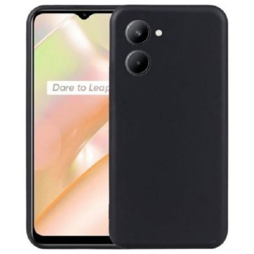 Realme C33 Μαύρη Θήκη Σιλικόνης - Back Case Silicone Black