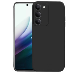 Θήκη Σιλικόνης Xiaomi Redmi 15 4G Μαύρη με Προστασία Κάμερας