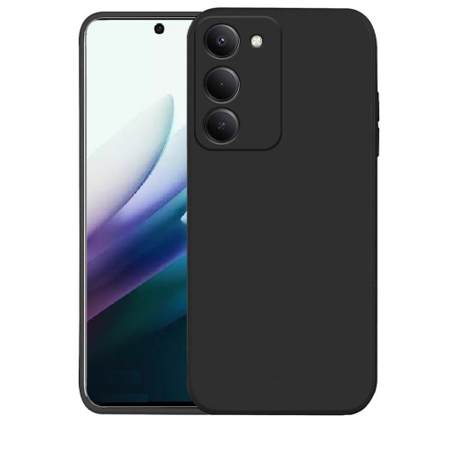 Θήκη Σιλικόνης Xiaomi Redmi 15 4G Μαύρη με Προστασία Κάμερας