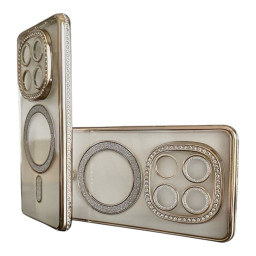 Redmi Note 14 Pro 5G Θήκη Σιλικόνης Glitter & Strass - Gold