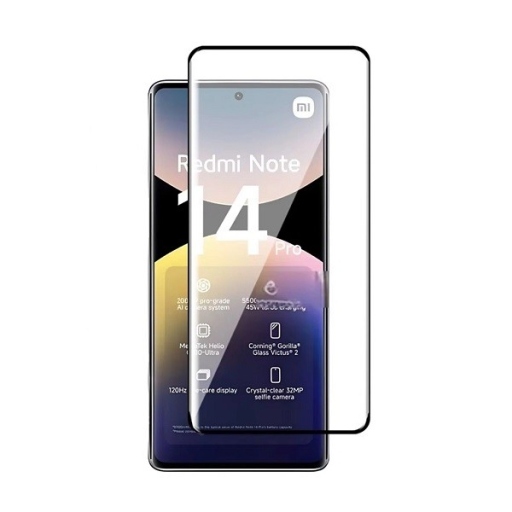 Redmi Note 14 Pro 5G Full Glue Curved Tempered Glass
