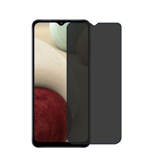 Samsung Galaxy A12 Privacy Full Tempered Glass Screen Protector - Απόρρητη Προστασία Οθόνης Φιμέ