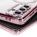 Samsung Galaxy A17 Θήκη Glitter & Strass με Ροζ Πλαίσια - Image 2