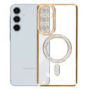 Samsung Galaxy A17 Χρυσαφί Θήκη Glitter & Strass Style - Image 3