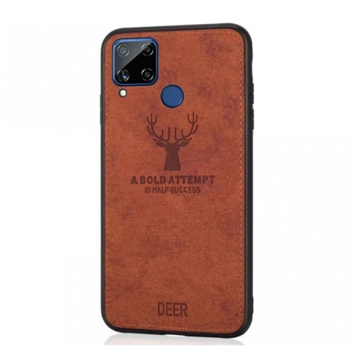 Samsung Galaxy A22 4G Θήκη Προστασίας Κινητού - Mobile Case Fabric Brown