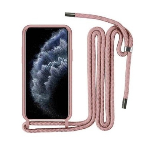 Samsung Galaxy A25 Θήκη Σιλικόνης με Κορδόνι - Back Case Rose Nude