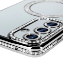 Samsung Galaxy A35 Θήκη Ασημί Magsafe Glitter - Strass - Image 2