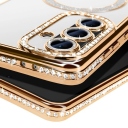 Samsung Galaxy A56 Θήκη Σιλικόνης με Glitter - Strass Gold - Image 3