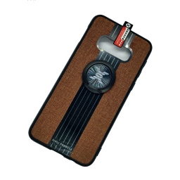 Samsung Galaxy S10e Case with Ring - Θήκη Προστασίας με Δαχτυλίδι Καφέ