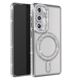 Samsung Galaxy S24 Plus Glitter and Strass Θήκη Σιλικόνης Silver
