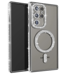 Samsung Galaxy S24 Ultra Glitter and Strass Θήκη Σιλικόνης Silver