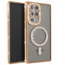 Samsung Galaxy S24 Ultra Glitter και Strass Θήκη Σιλικόνης Gold - Image 1