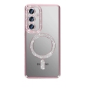 Samsung Galaxy S25 - Ροζ Θήκη Σιλικόνης με Glitter και Strass - Image 4
