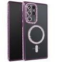 Samsung Galaxy S25 Ultra - Μωβ Θήκη Σιλικόνης με Glitter - Strass - Image 1