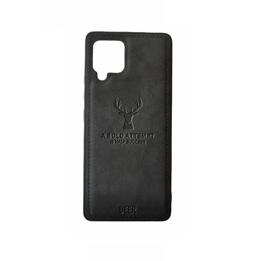 ΘΗΚΗ DEER CLOTH BACK CASE FOR SAMSUNG GALAXY A42 5G - BLACK