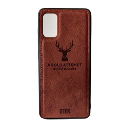 ΘΗΚΗ DEER CLOTH BACK CASE FOR SAMSUNG GALAXY A72 4G / 5G - BROWN