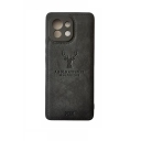 ΘΗΚΗ DEER CLOTH BACK CASE WITH CAMERA PROTECTION FOR XIAOMI MI 11 - BLACK - Image 1