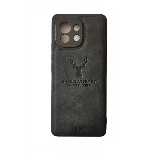 ΘΗΚΗ DEER CLOTH BACK CASE WITH CAMERA PROTECTION FOR XIAOMI MI 11 - BLACK