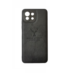 ΘΗΚΗ DEER CLOTH BACK CASE WITH CAMERA PROTECTION FOR XIAOMI MI 11 LITE - BLACK